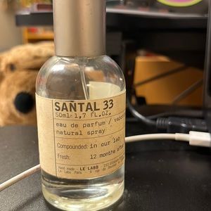 santal 33 Le labo it’s about half full